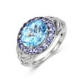 thumbnail image 3 of Blue Topaz and Tanzanite Statement Ring, 3 of 9