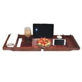 thumbnail image 1 of Bathtub Storage Tray Bamboo Spa Bathtub Storage Box Book Shape Wine Rack Non-slip Bottom Retractable Sides, 1 of 8