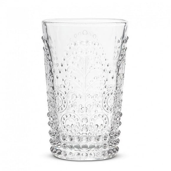 Set of 4 Lacework Pattern Highball Glass