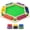 Multicolor, variant on SUSWIM Shut The Box Dice Game for 2-4 Players, Family Wooden Board Table Math Games