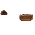 thumbnail image 1 of Sofá en miniatura para muñecas,Muebles de casa de muñecas,modelo de sofá europeo,decoración,Modelo de silla individual Mini Bench Chair sofá,Bandeja de almacenamiento tejida a, 1 of 8