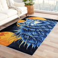 thumbnail image 1 of Wolf Rugs for Living Room Bedroom - Moon Rug 3x4 - Starry Sky Carpet for Home Decor - Washable Non Slip Patterned Indoor Small Area Rug - Soft & Low Pile (ZJ&234), 1 of 7
