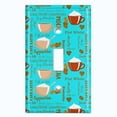 thumbnail image 2 of Metal Light Switch Wall Plate Outlet Cover (Mocha Coffee Bean Espresso Cup Cappuccino Teal - Single Toggle), 2 of 2