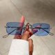 thumbnail image 3 of KAMMPT-gafas de sol rectangulares sin montura para hombre y mujer, lentes de sol de estilo Vintage, diseño de marca, 2023, 3 of 5