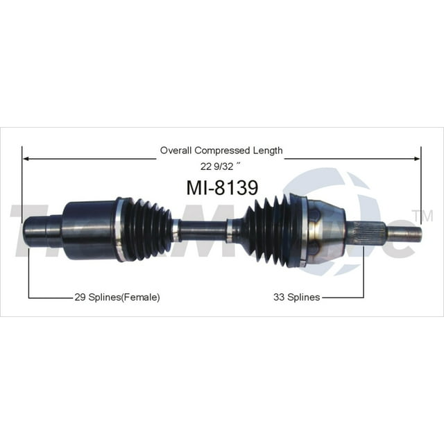 TrakMotive MI-8139 Arbre d'Axe de CV Remplacement OEM Premium