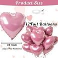 thumbnail image 5 of EcoNesxp Ballons Roses en Forme de Cœur Ballons d'Amour Roses 18 Pouces Ballons Roses en Forme de Cœur Pièces Ballons Roses en Forme de Cœur Ballons de la Saint-Valentin 12 Pcs, 5 of 5