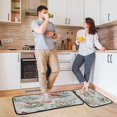 thumbnail image 6 of 2-Piece Kitchen Rugs Set Non-Slip Mats Carpet Floor for Kitchen, Bathroom (19.7"x27.6" & 19.7"x47.2") Deer and Cardinals Pattern, 6 of 7