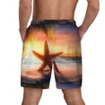thumbnail image 3 of Xecao Starfish Sunset Sea Beach for Men's Swimming Trunks Swim Trunks Quick Dry Swim Shorts with Mesh Lining Funny Swimwear Bathing Suits, 3 of 9