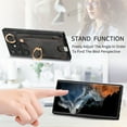thumbnail image 4 of Wallet Case Compatible with Samsung Galaxy S22 Ultra with Card Holder, 360° Rotation Finger Ring Stand PU Leather Cover Drop Protection with Magnetic Snap Case Cover for Galaxy S22 Ultra - Black, 4 of 8