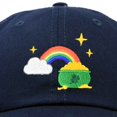 thumbnail image 2 of DALIX St. Patricks Pot of Gold Hat Womens Embroidered Baseball Cap in Navy Blue, 2 of 6