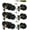 Black Keyed Deadbolt Lockset-Keyed Alike, variant on (3 Sets) All Keyed Same Entry Knobs&Single Cylinder Deadbolt for Exterior Front Doors, Round Ball Matte Black Finish Entry Door Lock with Same Keys