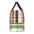 thumbnail image 4 of YFYANG Portable Waterproof Insulated Lunch Bag, Christmas Checkered Stripe Pattern Reusable Cooler Bag / Picnic Bag for Adults Teens, 4 of 9