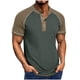 thumbnail image 2 of pstuiky Camisas casuales de manga corta para hombre, Blusa informal de manga corta con cuello vuelto y media cremallera para hombre ropa de hombre s, 2 of 7
