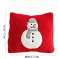 thumbnail image 3 of Yhmxh Christmas Pillow Covers, 18x18 inch Decorative Soft Plush Christmas Snowman Pillow Covers Beige 3D Embroidered Couch Cover Pillow Case for Sofa Bedroom Living Room Holiday Winter Home Decor, 3 of 6