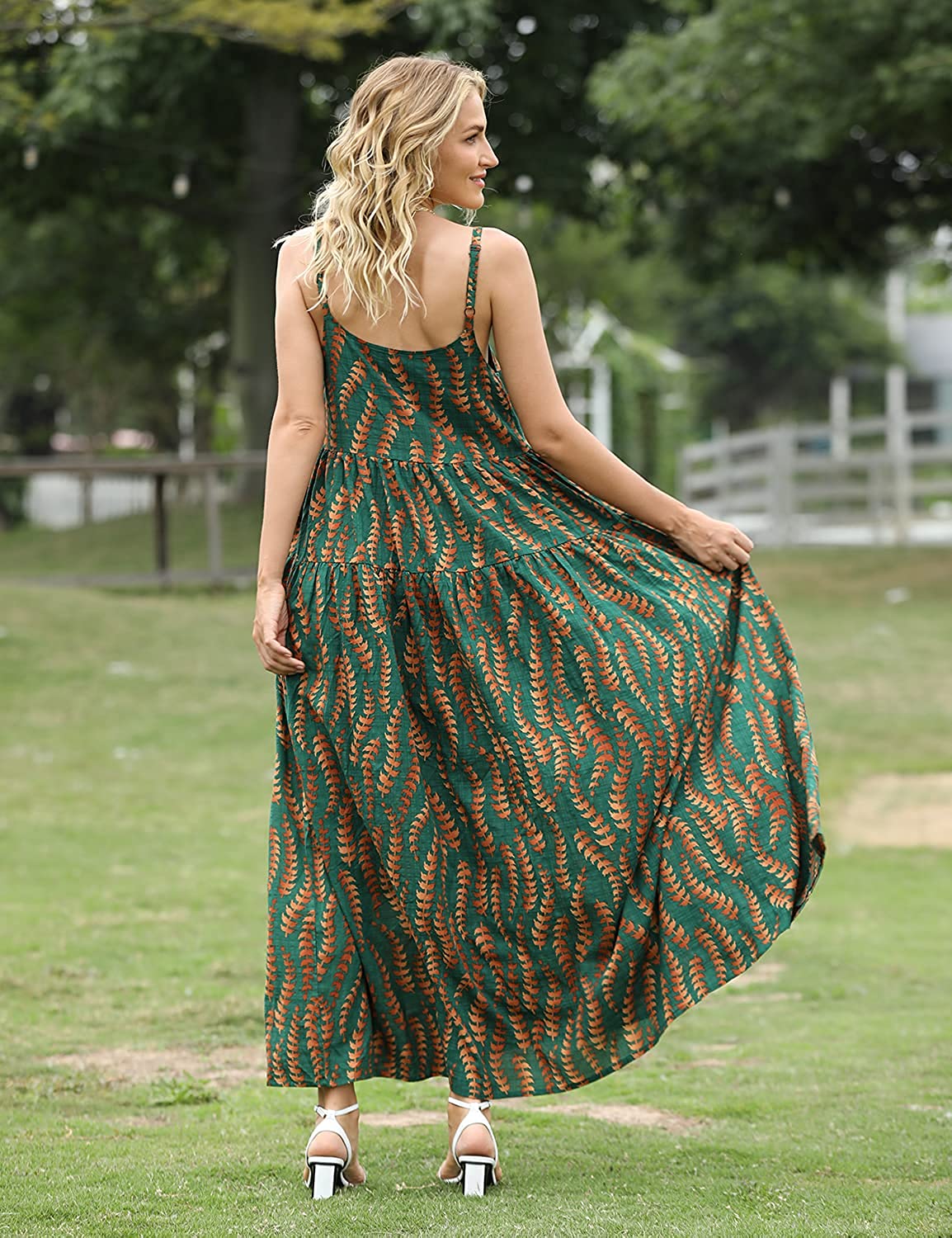 Casual Loose Bohemian Floral Print 