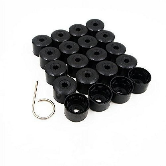 Saihisday Set of 20 Wheel Bolt Lug Nut Cover Cap with Removal Tool Dismantle Compatible with VW Wheel 1K0 601 173