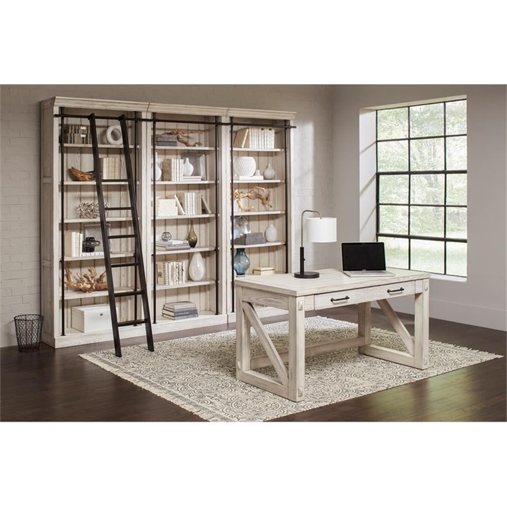Martin Furniture Avondale 5-Shelf Farmhouse Wood Bookcase in White