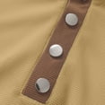 thumbnail image 4 of cfhntfmh Men's Henley Long Sleeve Shirts Casual Stand Collar Button Pullover T-Shirt Classic Basic Lightweight Tees Trendy Tops（Khaki,XX-Large), 4 of 6