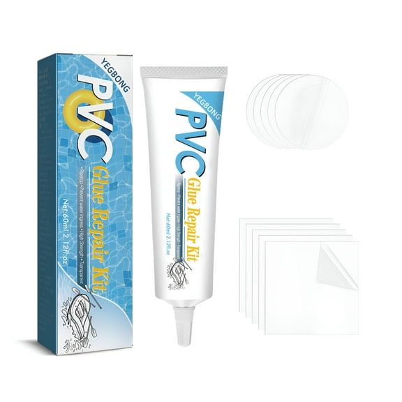 ICERUN PVC Air Mattress Patch Kit,Waterproof Air Mattress Patch Kit,Inflatable Patch Repair Kit,60ml Inflatable Patch Repair kit for PVC Inflatable Toy,Inflatable Boat,PVC Swimming Pool