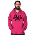 thumbnail image 5 of I Love My Awesome Wife Cute Husband Hoodie Hooded Sweatshirt Men Brisco Brands S, 5 of 6
