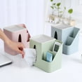 thumbnail image 3 of TEHAUX 1Pack Plastic Tissue Box Light Blue Rectangular Storage for Living Room, 3 of 8