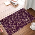 thumbnail image 5 of Balery Beautiful Purple Butterflies Doormat, Durable Flannel Fabric, Waterproof Stain and Fade Resistant, Low Profile,Indoor Outdoor Door Mats, Easy Clean Patio Entrance Mat, 16x24in, 5 of 9