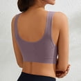 thumbnail image 4 of Resicozy Womens Sports Bras Yoga Comfort Soft Seamless Stretchy Solid Color Sports Bra Light Purple M, 4 of 4