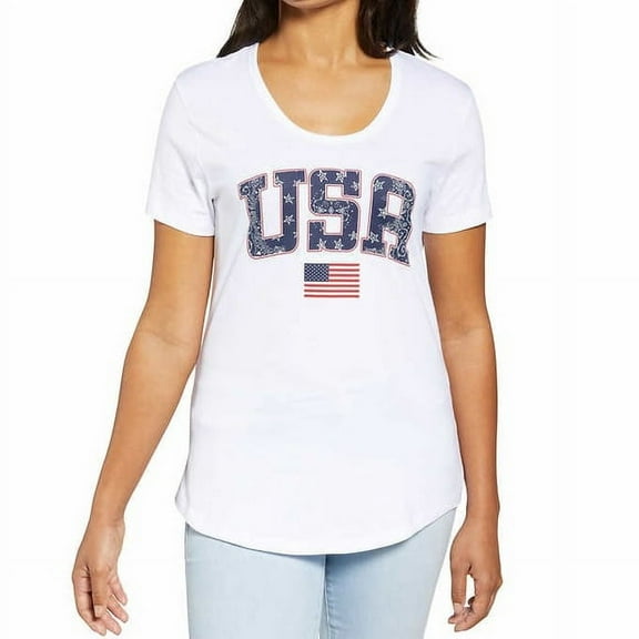 Galt Women's American Tee (White,L)