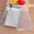 thumbnail image 4 of Stainless Steel Food Storage Box Fresh-keeping Box Lid Rectangle Sausage Noodles Fruit Dish with Cover Food Storage Containe, 4 of 7
