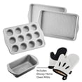 thumbnail image 2 of Farberware Disney Bake with Mickey Mouse Nonstick Bakeware Set/Baking Pans with Disney Home Oven Mitts, Cookie Pans, Muffin/Cupcake and Loaf Pan, 6 Piece - Black, 2 of 14