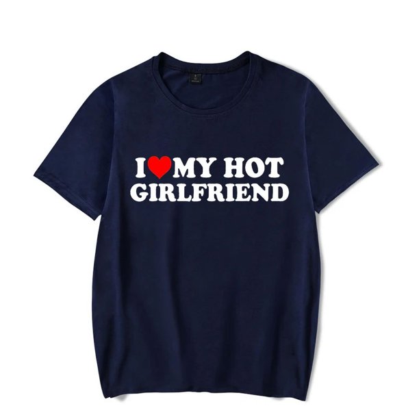 Camiseta vintage divertida con texto "Amo a mi novia sexy", camiseta gráfica para parejas, regalos para novios, ropa deportiva informal, ropa de calle