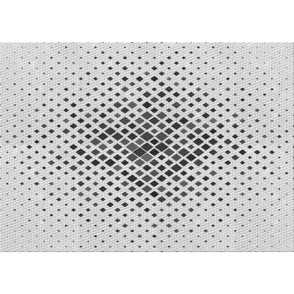 Ahgly Company Indoor Rectangle Patterned Platinum Gray Area Rugs, 7' x 9'