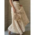 thumbnail image 1 of Falda larga de pétalos de moda de invierno y otoño de Bornladies, vestido de noche inspirado en el diseño de las mujeres, falda de cintura alta única y elegante para dama, 1 of 5