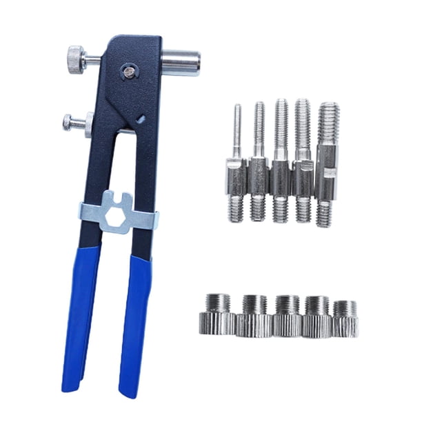 Kit de Remachadora Manual, Kit de Herramientas para Tuercas de Remache, Reparación Profesional con Estuche de Transporte, Herramienta para Tuercas M3 6 uds.