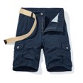 thumbnail image 2 of Abcnature Men's Athletic Shorts, Sports Gym Running Short Pants, Men Casual Solid Zipper Button Pockets Cropped Cargo Shorts, Cargo Casual Hiking Shorts Dark Blue 3XL, 2 of 2