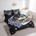 thumbnail image 3 of jejeloiu Cute Mushroom Flowers 7-Piece Twin Bedding Sets,Spooky Gothic Skull Bedding Comforter Set,Galaxy Starry Sky Sheet Sets For Adults,Microfiber Bedroom Decor Reversible, 3 of 8