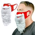 thumbnail image 1 of Navidad unisex adultos Santa Claus barba mascarilla Navidad boca cubre ornamento, 1 of 5