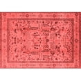 thumbnail image 1 of Ahgly Company Indoor Rectangle Oriental Red Industrial Area Rugs, 2' x 4', 1 of 4