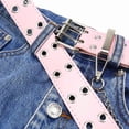 thumbnail image 4 of YooGuoGuo Punk Pu Leather Belt For Women Men Double Row Holes Waist Strap Y2K Designer Male Female Jeans Trouser Decorative Waistband, 4 of 6