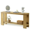thumbnail image 6 of Spaco 63" Boho Console Table with Storage Shelf, Rustic Farmhouse Sofa Table with Beaded Trim, 2-Tier Narrow Entryway Table for Indoor as Living Room, Bedroom, Brown, 6 of 8