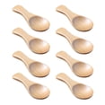 thumbnail image 3 of KALLORY 10Pcs Wood Spoon for Home and Restaurant Use with Short Handle Natural Color, 3 of 8