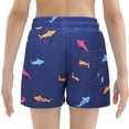 thumbnail image 3 of Toddler Boys Swim Trunks Quick Dry Boys Swim Shorts with Mesh Liner Beach Toddler Boys Bathing Suit Blue Shark 6 Years, 3 of 7