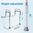 thumbnail image 2 of Toilet Seat Riser Safety Rails, Toilet Safety Aluminum Frames with Adjustable Height and Width for Elderly, 300lbs Capacity, 2 of 8