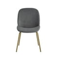 thumbnail image 3 of Posh Living Colton Dining Chairs Black Velvet Acrylic Leg Armless, 3 of 8