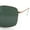 Gold - Green, variant on Mens Classic Iconic Rectangle Metal Rim Officer Agent Spring Hinge Sunglasses Gold - Gold Mirror