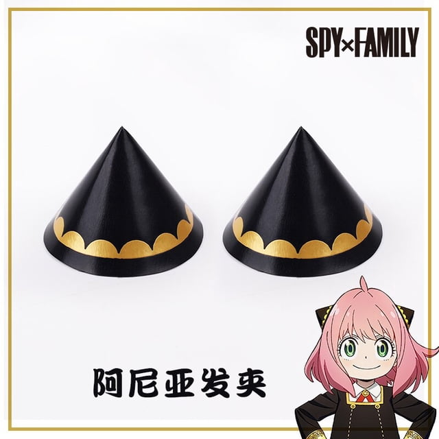 Peluca de Cosplay de Anime Spy X Family Anya Forger, pelo sintético resistente al calor, accesorios para fiesta de Halloween, gorro de peluca y tocado, talla única Gao Jinjia LED