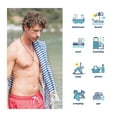 thumbnail image 6 of Striped Beach Towels | 100% Turkish Cotton | Soft & Quick Dry-Blue, 6 of 10