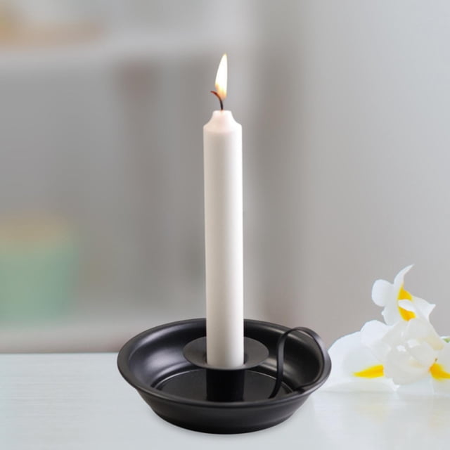 Pilar de portavela de pilar portátil con mango Pedestal de soporte de vela decorativa retro para escritorio de bodas