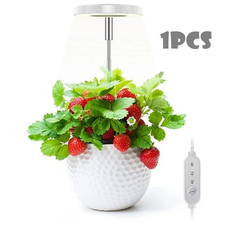

1pcs Plant Grow Light for Indoor Plants Full Spectrum Small LED Growing Lamp Warm White Light and Auto Timer Grow Light Height Adjustable