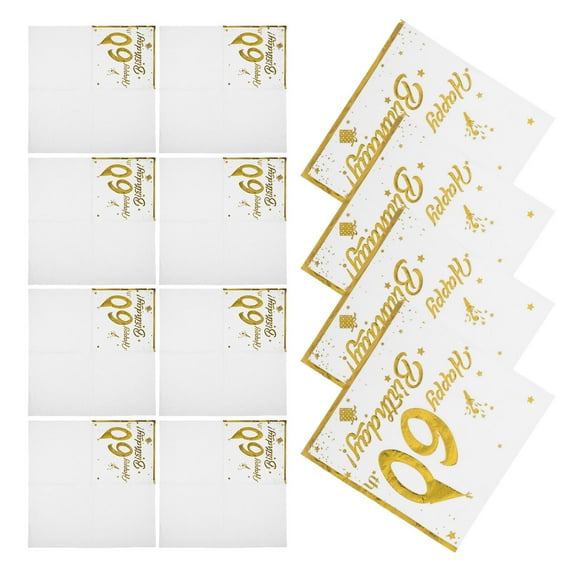 LOLIPPYY 40Pcs Large Dinner Napkins White Elegant Disposable Paper Napkins for Birthday Party Celebration